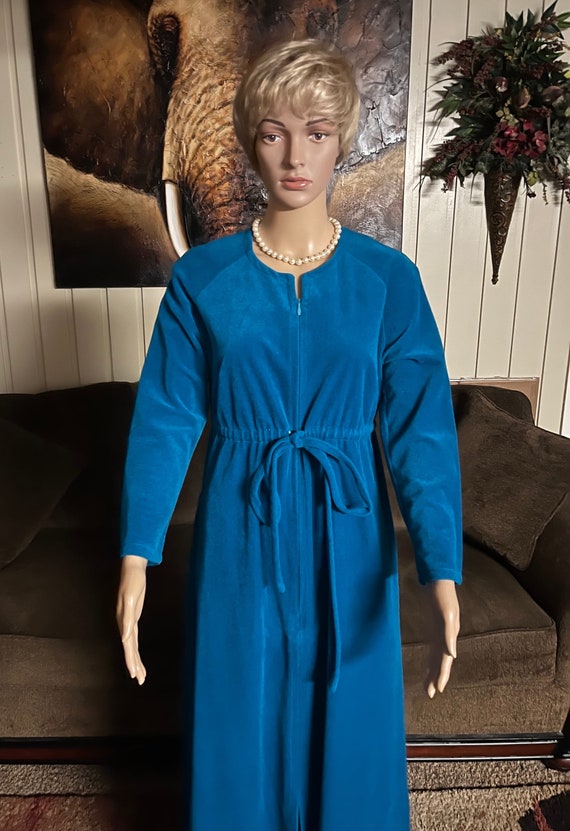 Vanity Fair~ Vintage Suede Turquoise Size Small R… - image 9