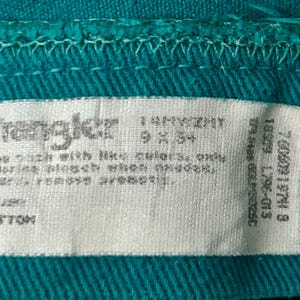 Wrangler ~ Vintage (1980’s) ~ Made in USA ~ Western ~ Cowgirl ~ Turquoise ~ Size 9 (28/34) ~ Bootcut ~ High Rise ~ Jeans Bild 15