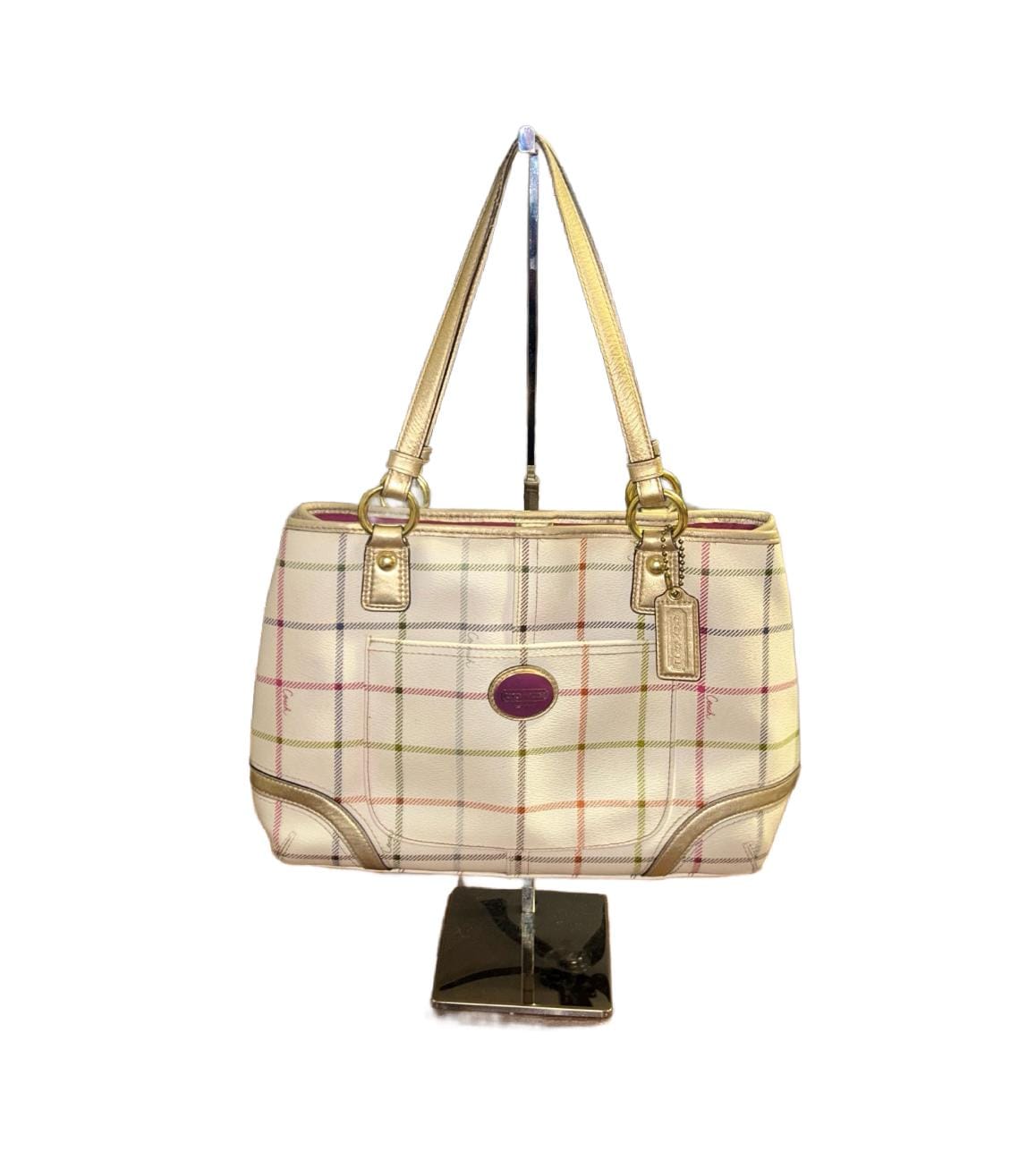 Coach (K1169 F19176) Peyton Heritage White W/multi-colors Stripes