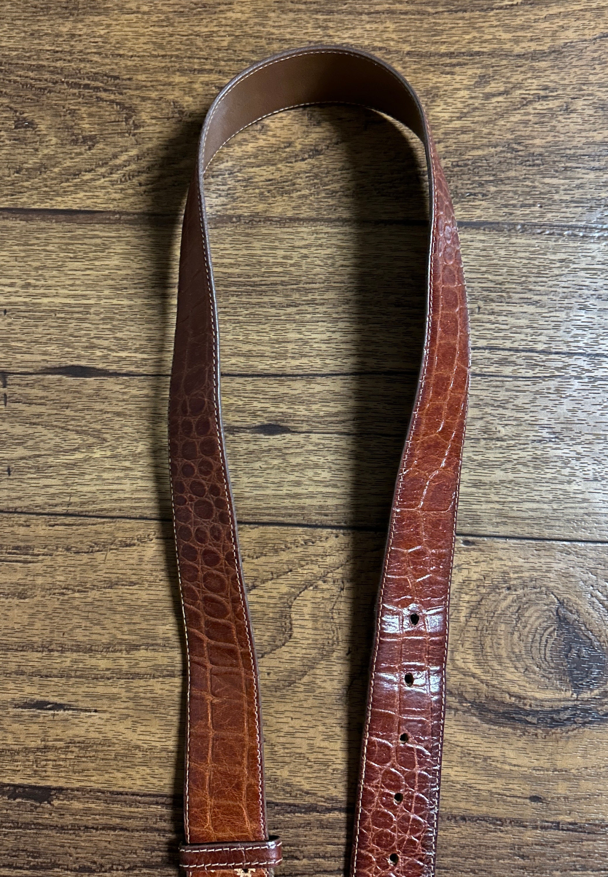 Talbots • Alligator Calf • Large • Handmade Wooden Buckle 
