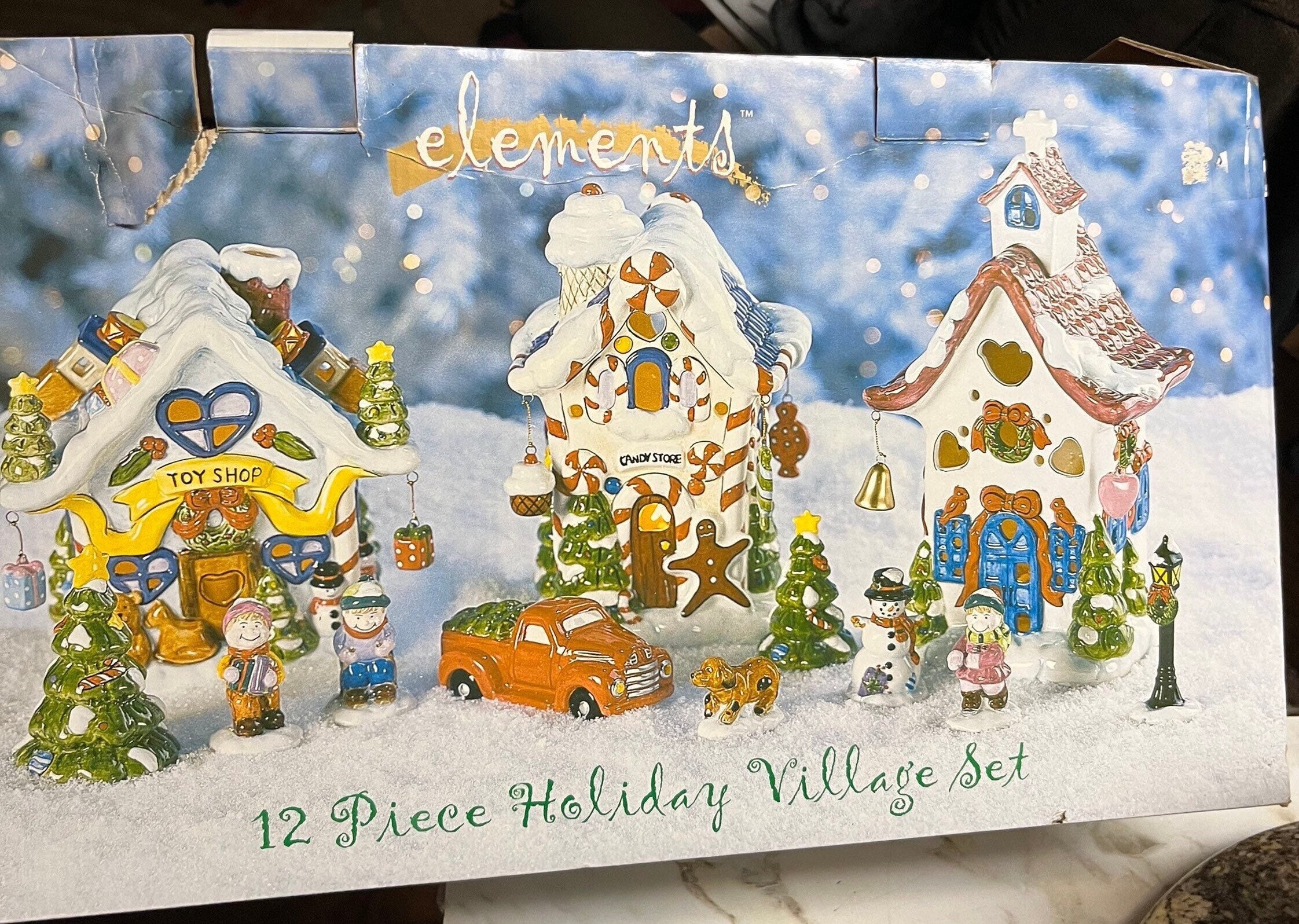 Elements 12 Piece Holiday Village Set (extra 15 Pieces) - Etsy