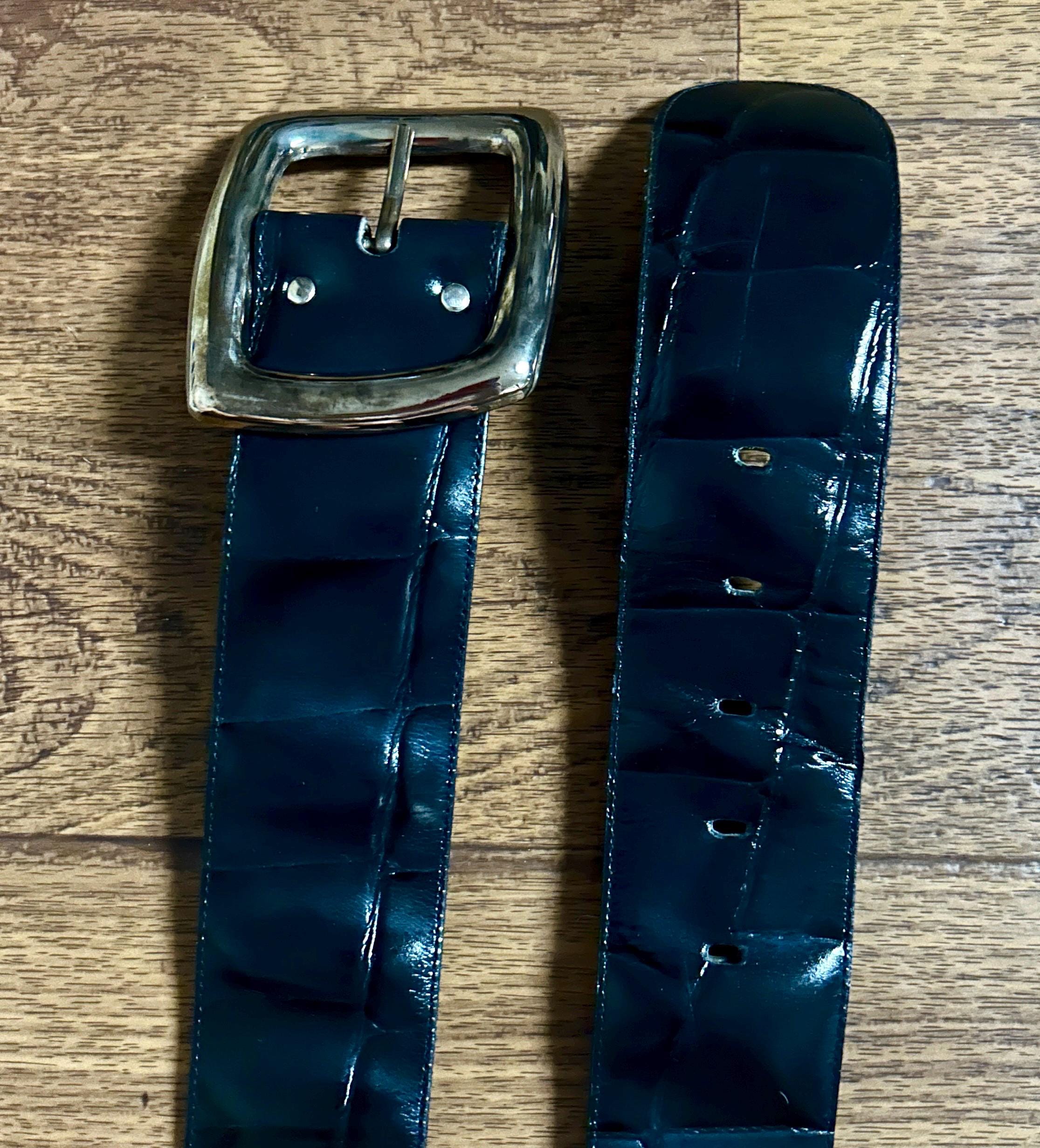 Vintage Robbie Nelson Black Leather Belt w/ Gold Tone Buckle | Size L Vintage Robbie Nelson Women main image 2