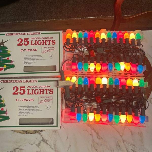 Builders Square Christmas Lights (2 Boxes) 25 Ft Each