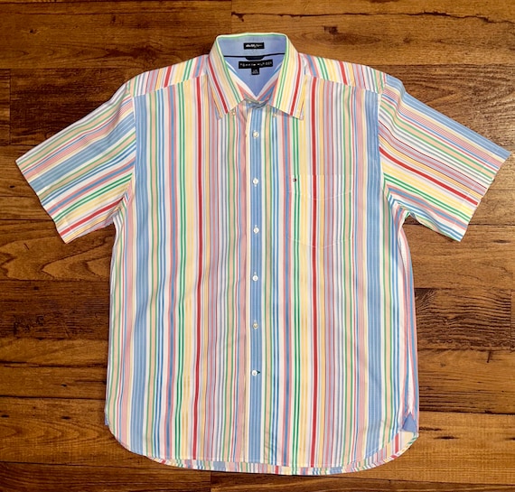 Tommy Hilfiger~ Size Large Multi~Colors Striped S… - image 1