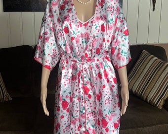 Delicates Floral & Polka Dots Design Nightgown and Robe~Size S/M