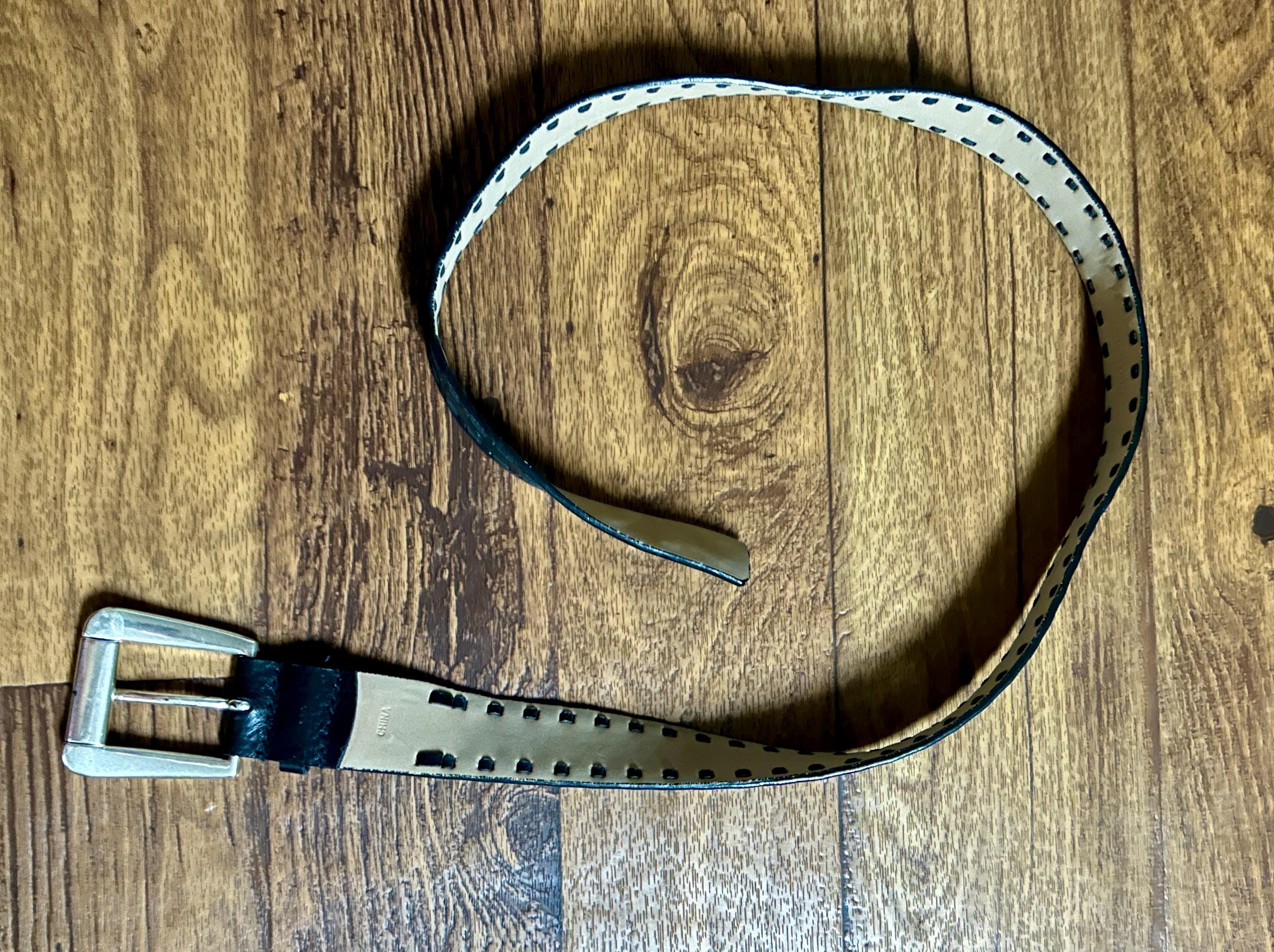 Vintage Statement Belt Black Leather + Large Silver Discs by Michael KORS sz XL Michael Kors Leather Silver Belts for Women for sale | eBay main image 2