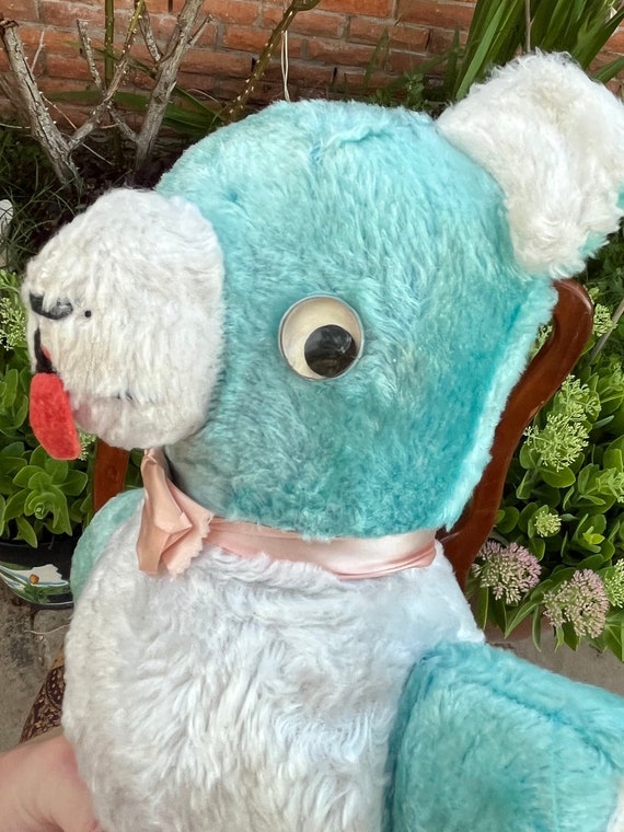 クマ　ビンテージ　Jee Bee Creations社　キョロ目　1950代 Jee-bee Creations • Vintage • 1950's • Turquoise • 19” In. • Plush