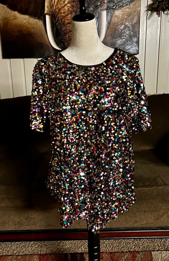 Jodifl • Multi-Colors • Sequins • Size Large • Bl… - image 8