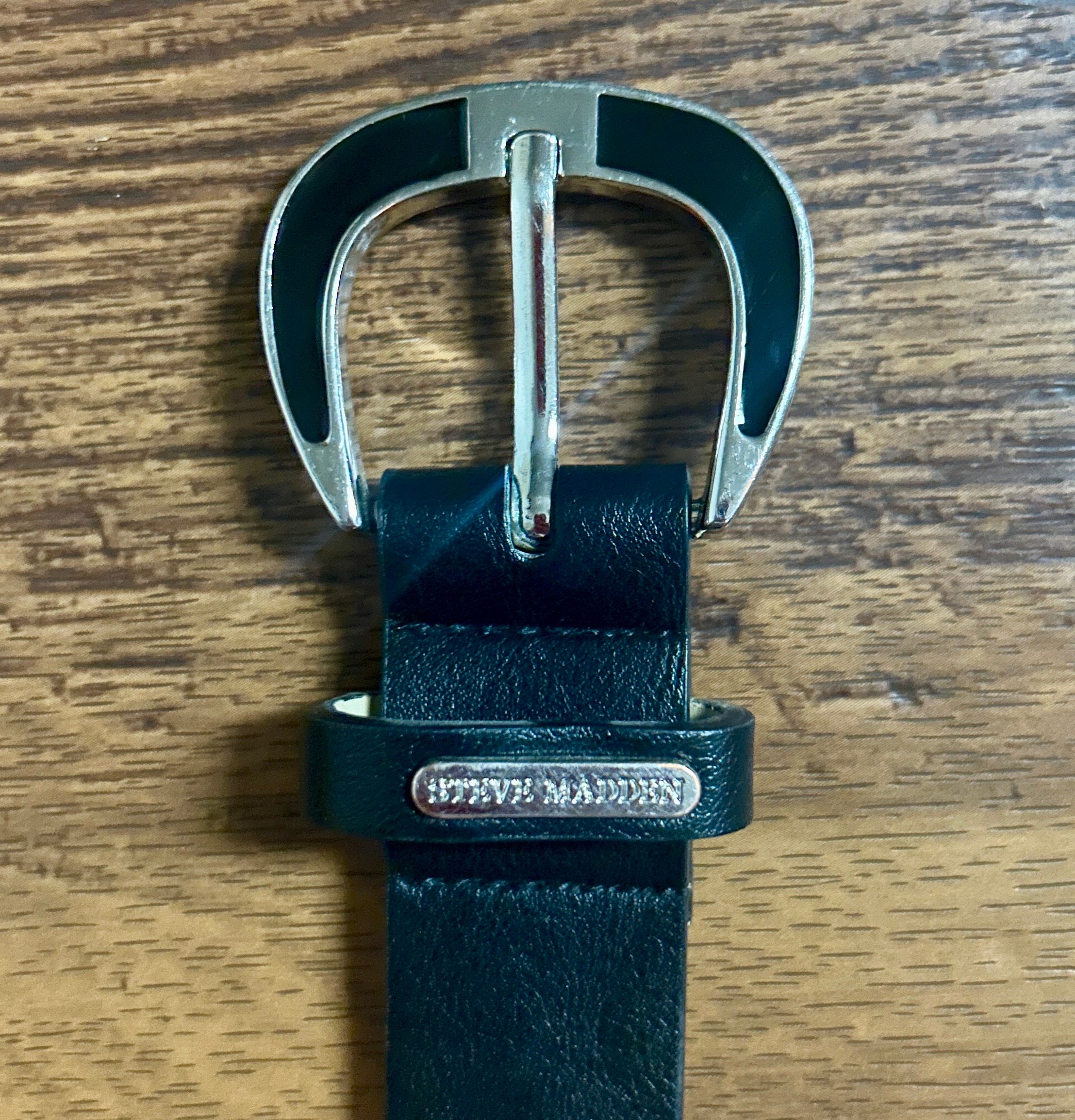 Vintage Steve Madden classic‎ tan leather belt with silver buckle size XL Steve Madden • Vintage • Size X-large • Vintage • Black  main image 3