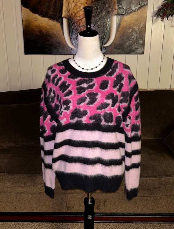 purple leopard sweater