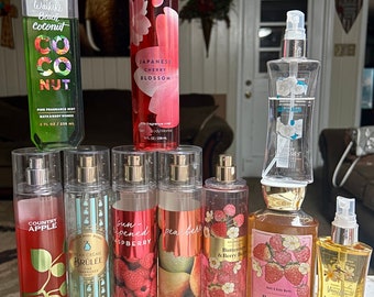 Bath & Body Works • Lot of 10 Bottles • Fragrance Body Spray • Shower Gel