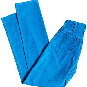 Wrangler ~ Vintage (1980’s) ~ Made in USA ~ Western ~ Cowgirl ~ Turquoise ~ Size 9 (28/34) ~ Bootcut ~ High Rise ~ Jeans Bild 6