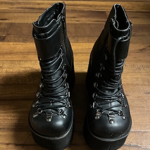 Demonia Kera • Women’s • Black • Size 7 Faux Lace-Up • Ankle • Gothic Boots