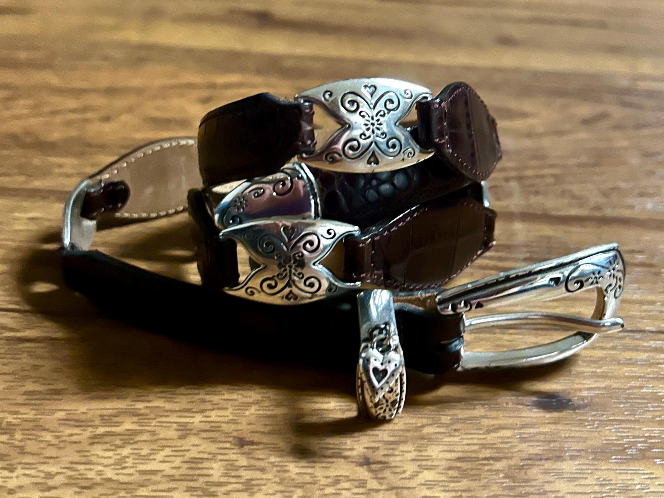Brighton • Medium (30) • Brown Leather • Silver Buckle  display picture 3