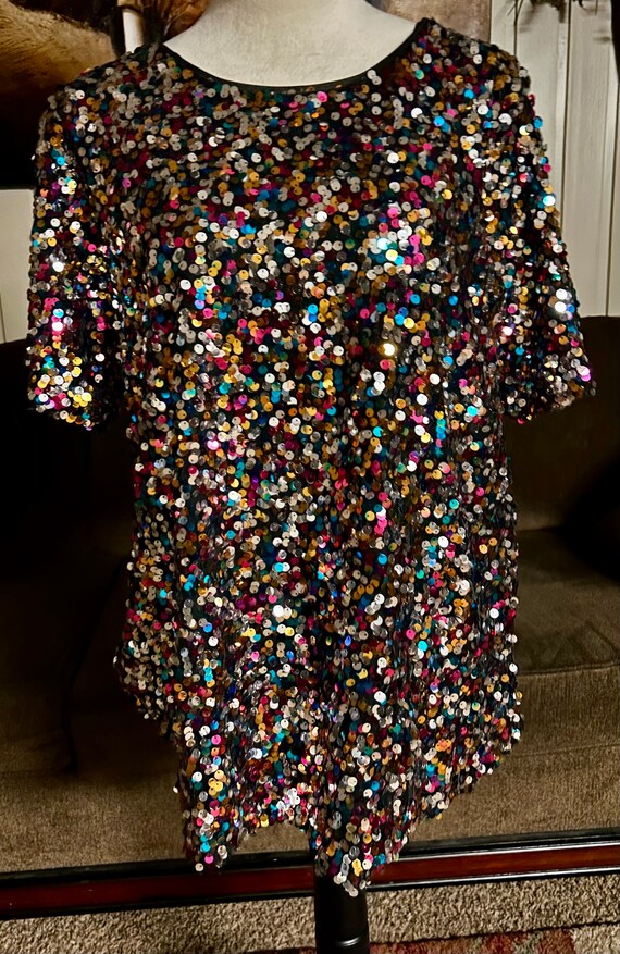 Jodifl • Multi-Colors • Sequins • Size Large • Bl… - image 10