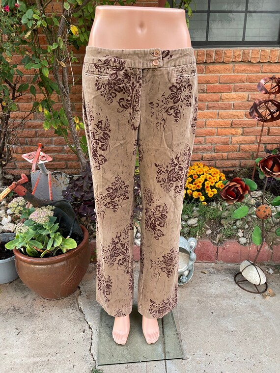 Vtg~ Austin Suede Flower Pants