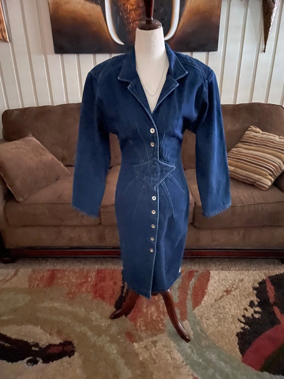 Vtg “Blondie & Me” Denim Dress ~ Size 7/8 - image 1