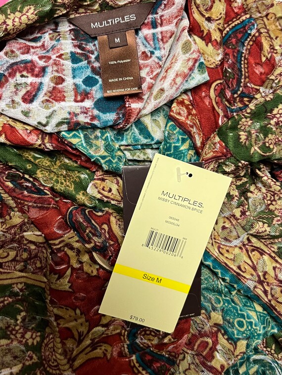 Multiples • Size Medium • Boho • Blouse • Brown •… - image 8