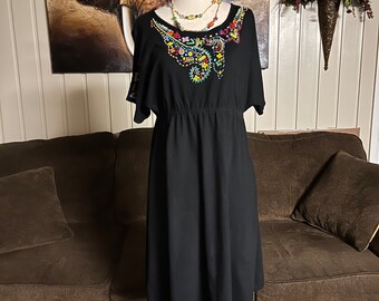 RXB  Boho  Multi-colors  Beaded  Paisley/floral  Size Large Dress -  Etsy Denmark