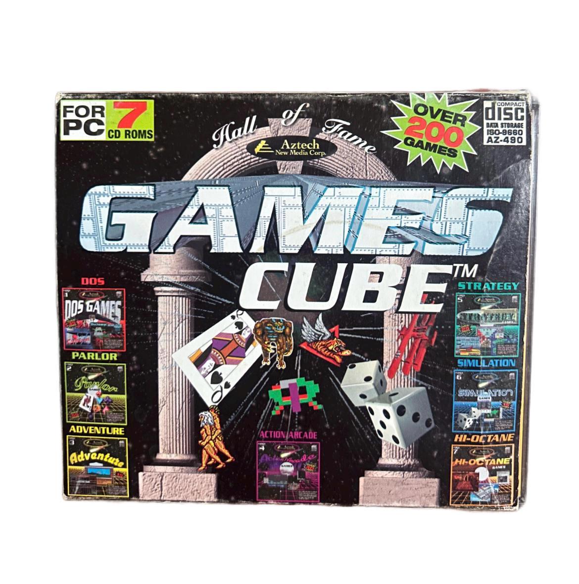 Games Cube ~ 200 Games on 7 Cd-roms for PC ~ Aztech New Media Corp