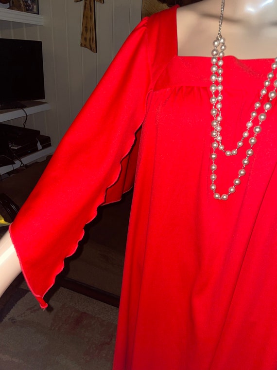 Peggy Lou (Vintage) Red Boho Dress~ X-Large - image 5