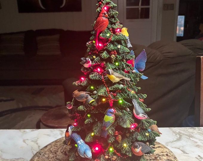 Danbury Mint bird Watchers Christmas Tree W/ 18 Birds Etsy
