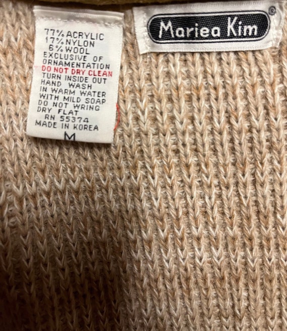 Vtg~”Mariea Kim” Women Size Medium Sweater Vest - image 9
