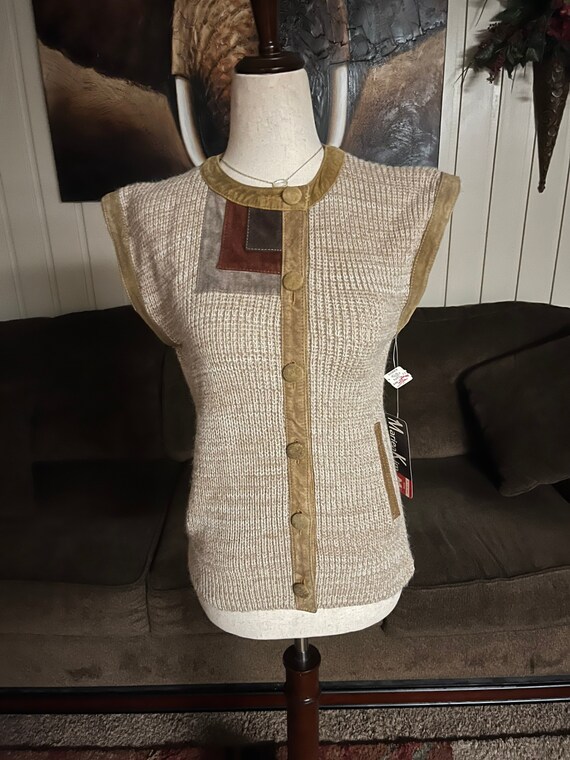 Vtg~”Mariea Kim” Women Size Medium Sweater Vest - image 1