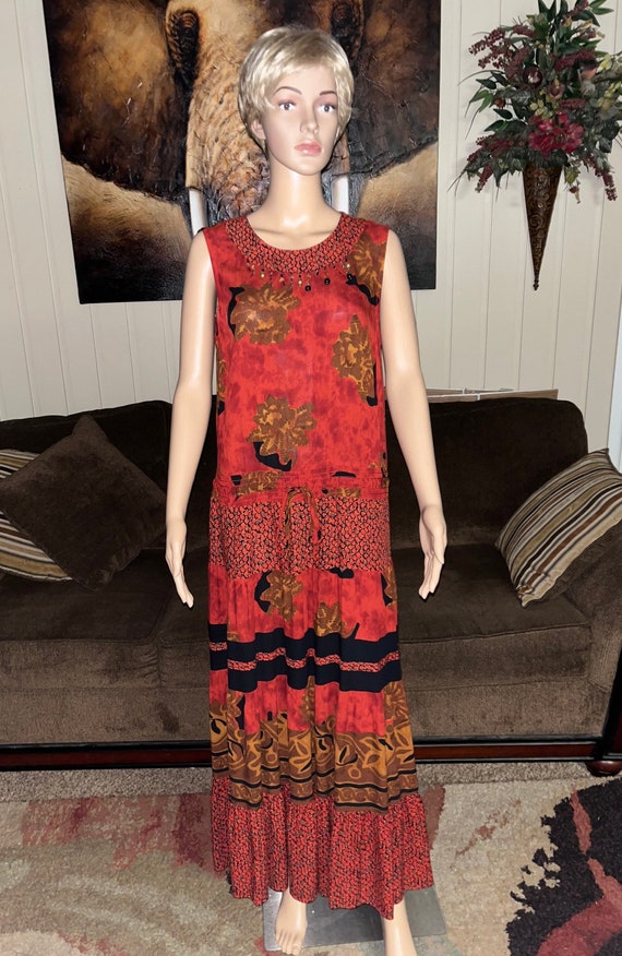 Vintage “Carole Little” Boho Women Size 10 Dress - image 2