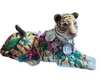 Vintage Ceramic Porcelain Tiger Figurine – 12