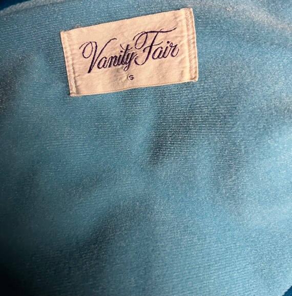 Vanity Fair~ Vintage Suede Turquoise Size Small R… - image 4