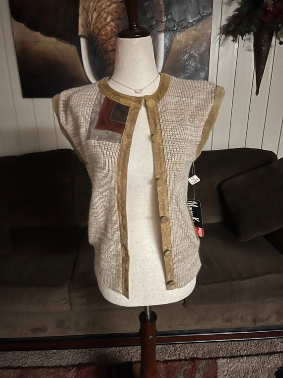 Vtg~”Mariea Kim” Women Size Medium Sweater Vest - image 2