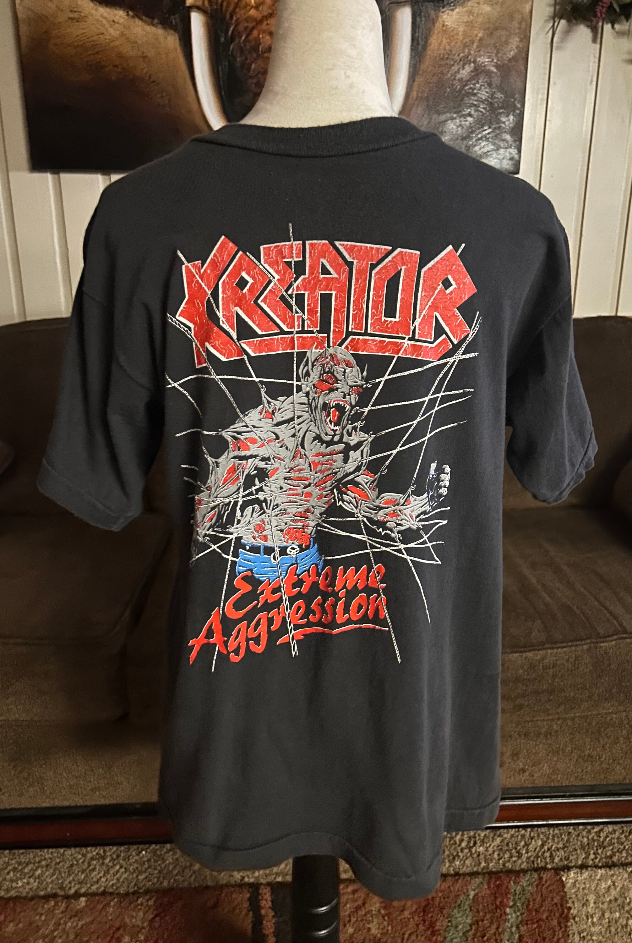 Kreator Extreme Aggression ~ Men's Medium ~ Vintage (1989) ~ Black