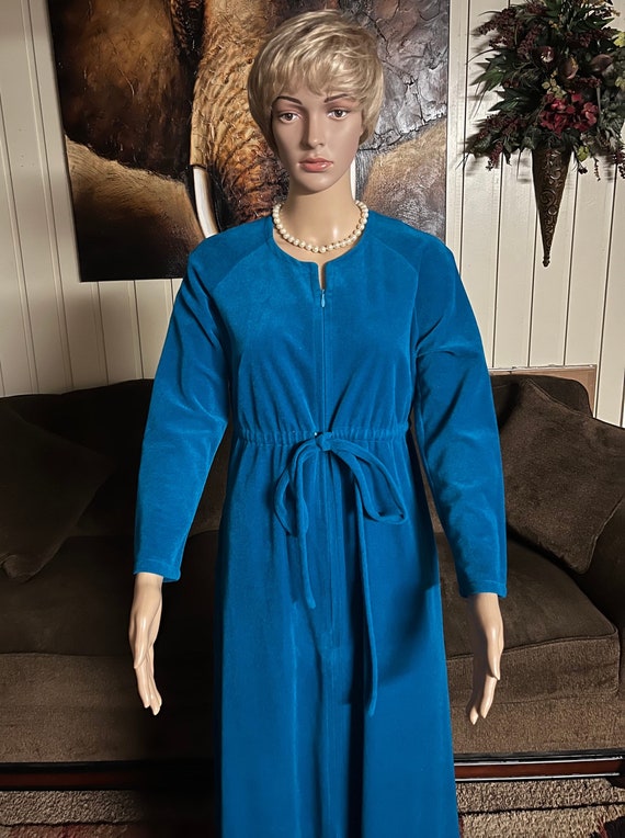 Vanity Fair~ Vintage Suede Turquoise Size Small R… - image 10