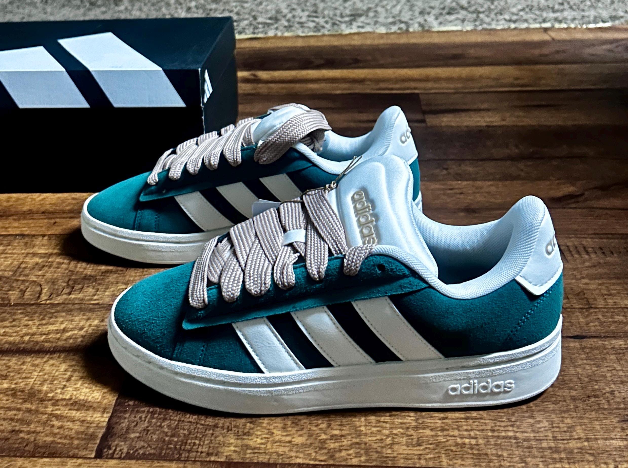 adidas gazelle silver green womens Adidas Court TNS Premiere Shoes - Crystal White / FTWR White / Gum 3