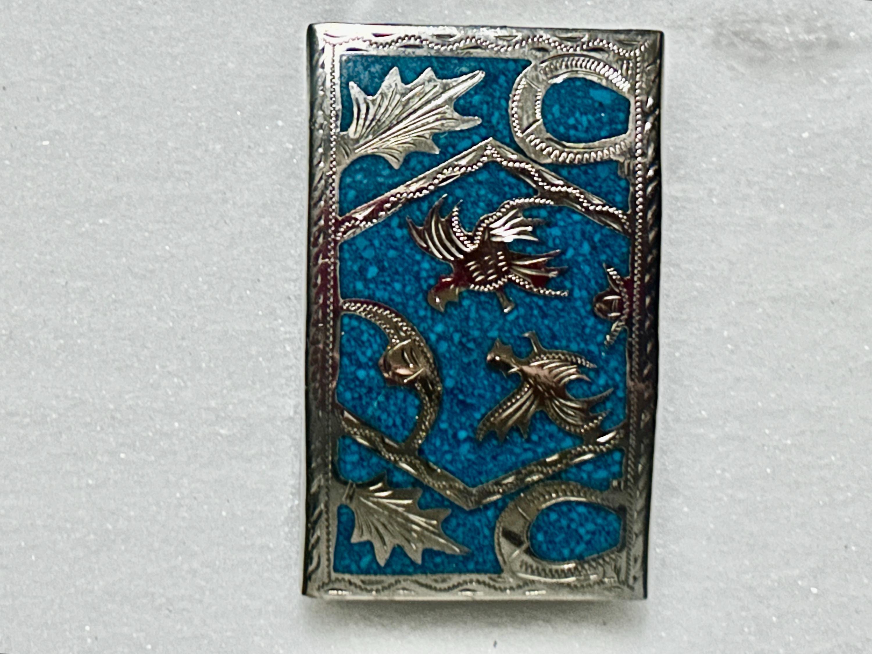 Vintage ~ Western/cowboy Hat/horseshoe/bird ~ Turquoise  display picture 3