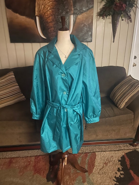 Wippette Rainsport~ Women Size 16 Turquoise Jacket - image 3