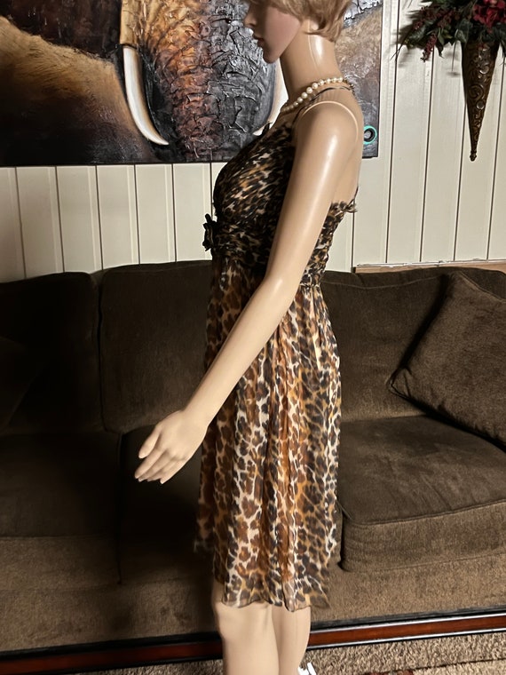Mesmermize~Leopard Silk Size Medium Sleeveless Dr… - image 6