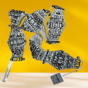 Crystal Embellished Satin Belt - Etsy display picture 3
