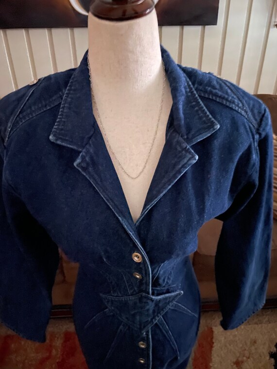 Vtg “Blondie & Me” Denim Dress ~ Size 7/8 - image 3