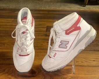 New Balance 650 Mid Angora Pack Astro Dust ~ White/Red Men’s Size 9 High-Top Sneakers