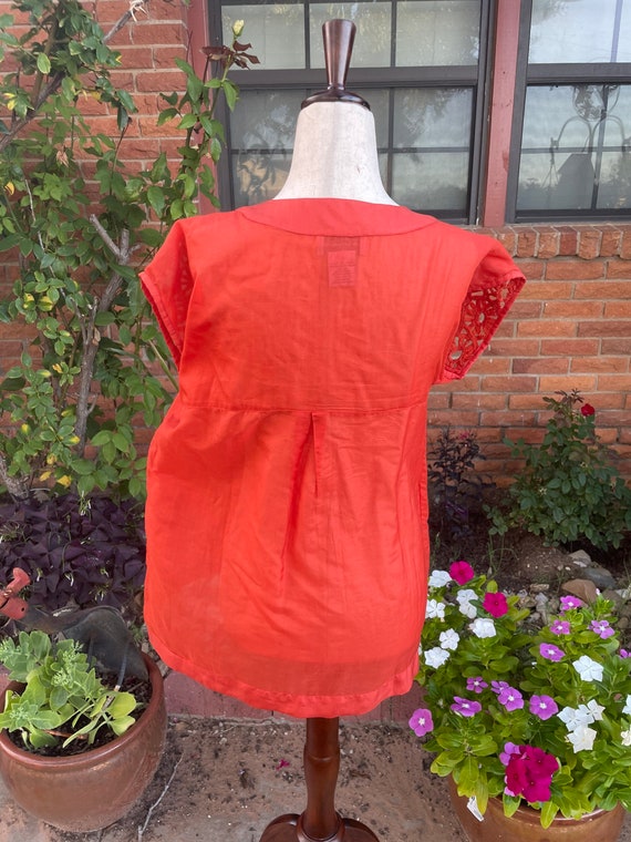 Soft Surroundings~ Size Small Orange  Blouse - image 8