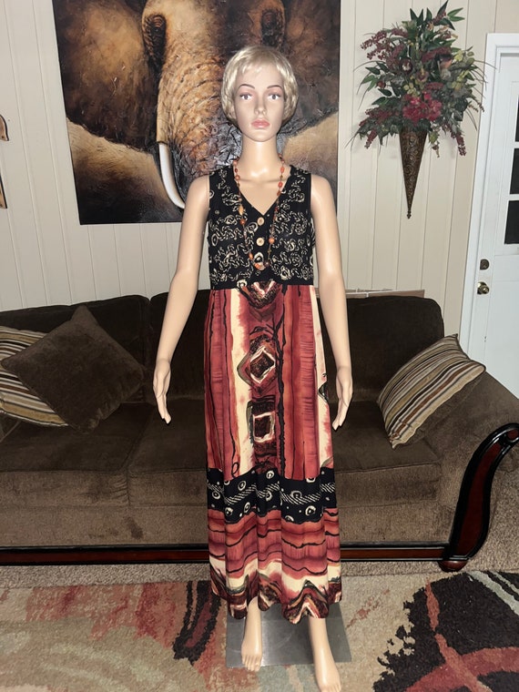Vintage “Carole Little” Boho Women Size 6 Dress