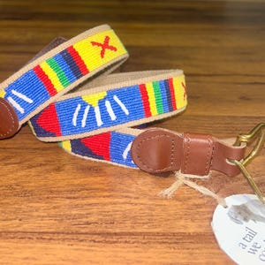 A Tail We Could Wag Cotton & Leather Belt - Handmade Guatemalan
