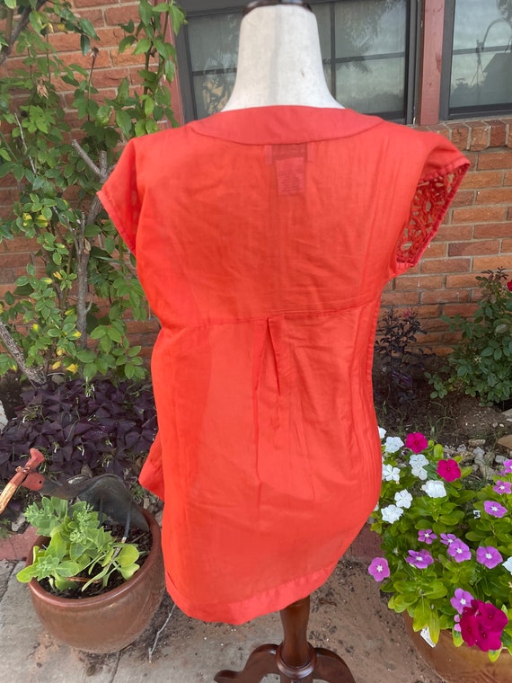 Soft Surroundings~ Size Small Orange  Blouse - image 4