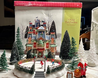 Dept 56 • Glacier Park Pavilion • North Pole Series • Ice Skating • W/ Box • Video