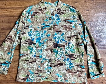 Bechamel • X-Large • Women • Floral • Brown/ Beige/ Turquoise • Jacket