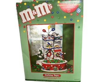 Dept. 56 ~ Christmas “M & M” ~ Ceramic ~ Multi-Colors ~ House W/ Bowl ~ New W/ Box