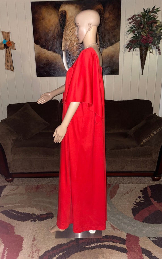 Peggy Lou (Vintage) Red Boho Dress~ X-Large - image 8