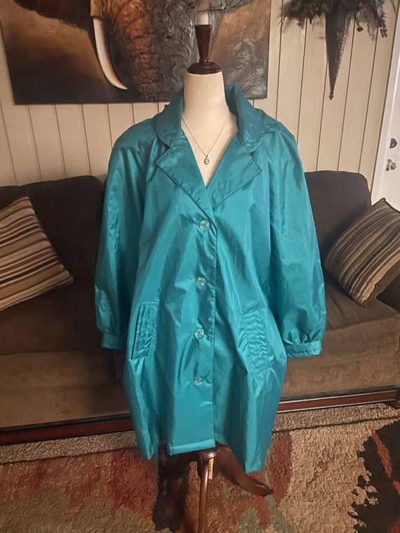 Wippette Rainsport~ Women Size 16 Turquoise Jacket - image 5